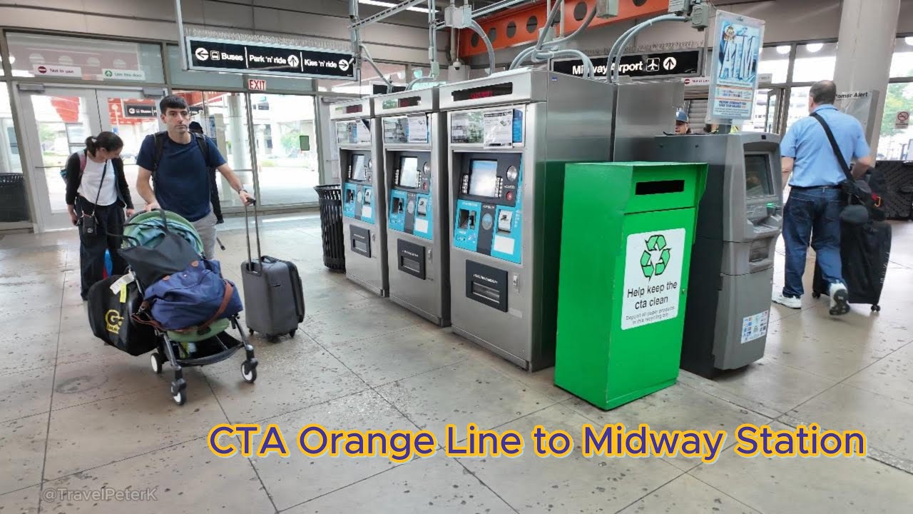 Taking the CTA Orange Line from the Roosevelt Station to the Midway Station