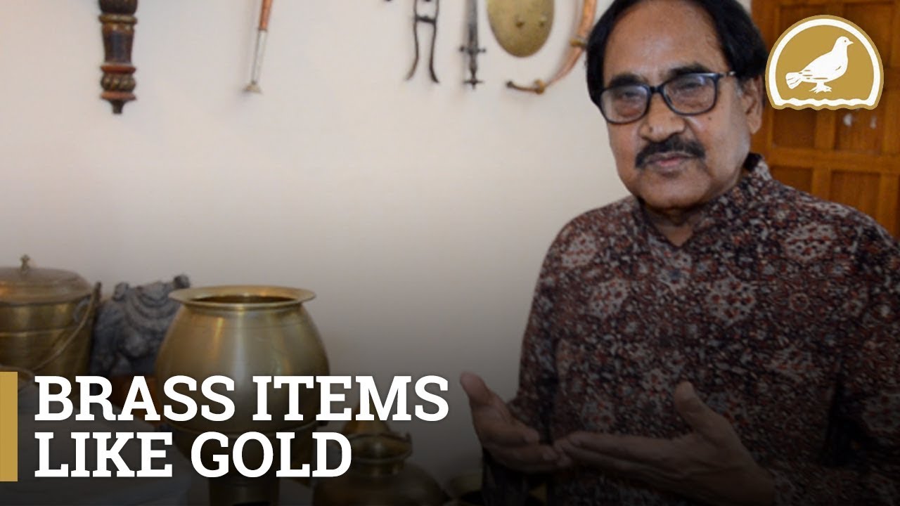 One man collection of brass items that shines like gold