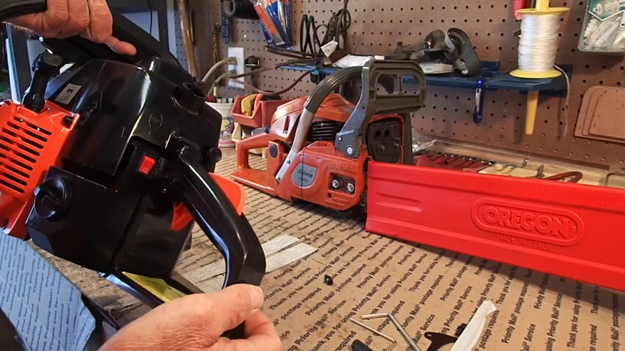 JonCutter 7500 Chainsaw Unboxing and First Start
