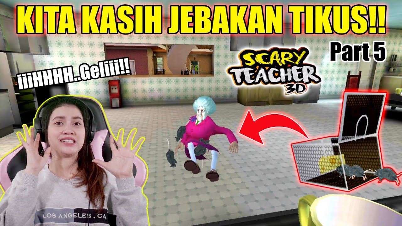 Prank Kasih Jebakan Tikus Ke Guru Kesayangan Kita!! Scary Teacher 3D Indonesia - Part 5