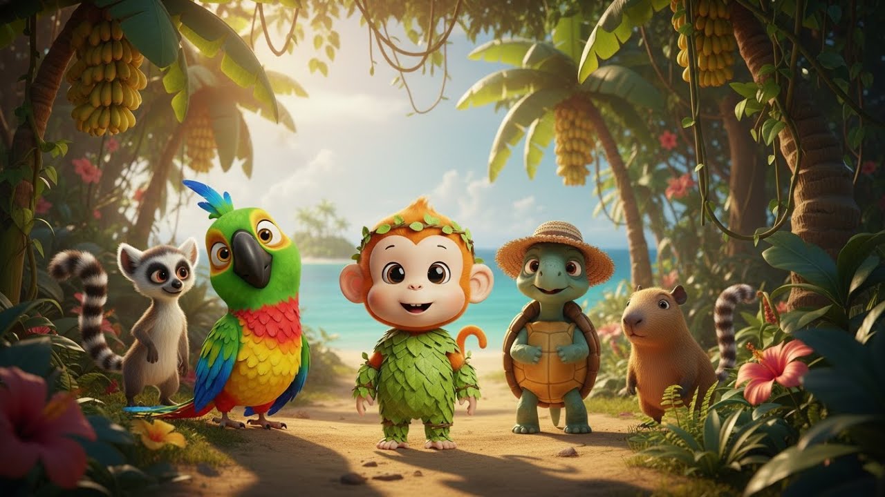 Halu the monkey lives on Banana Island