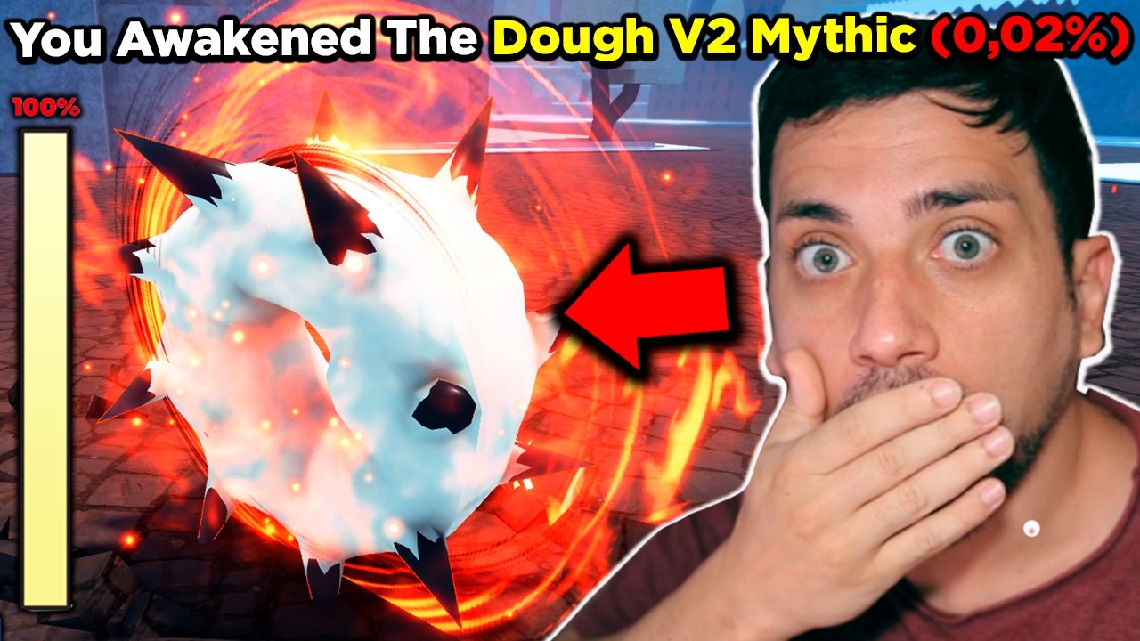 DESPERTEI 100% da NOVA DOUGH V2 na ATUALIZAÇÃO do FRUIT BATTLEGROUNDS!!