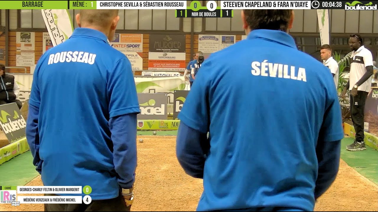 Barrage SEVILLA-ROUSSEAU vs CHAPELAND-N'DIAYE : Défi doublette pétanque Boulenciel