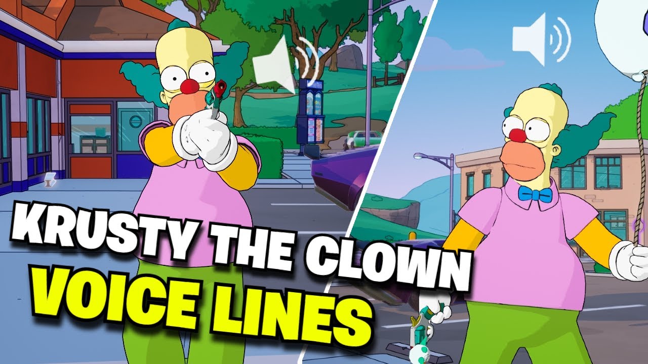 Fortnite | KRUSTY THE CLOWN BOSS VOICE LINES - Ch6 MS2