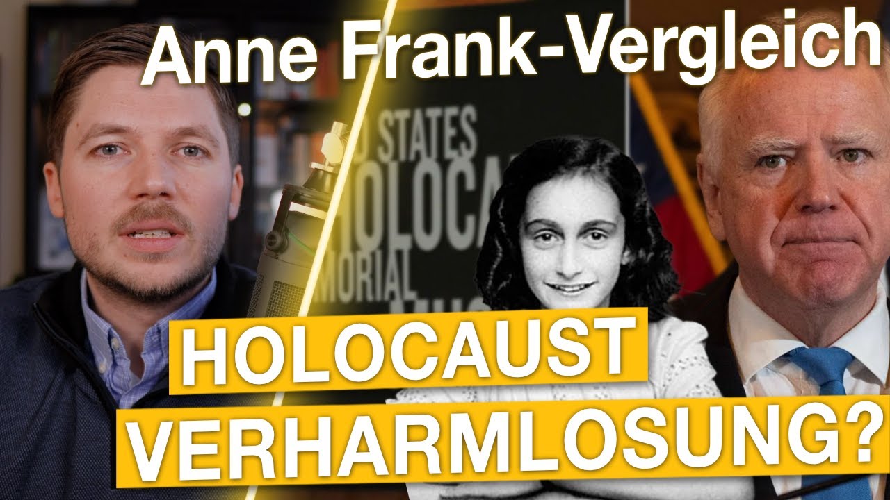 Anne Frank - Vergleich in den USA: Gouverneur Tim Walz verharmlost den Holocaust!