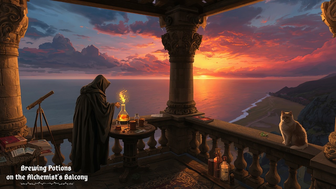 Brewing Potions on the Alchemist's Balcony ⚗️ Deep Focus Medieval Music