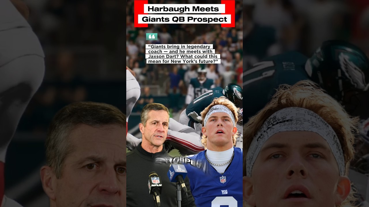 John Harbaugh Meets Giants QB Prospect 