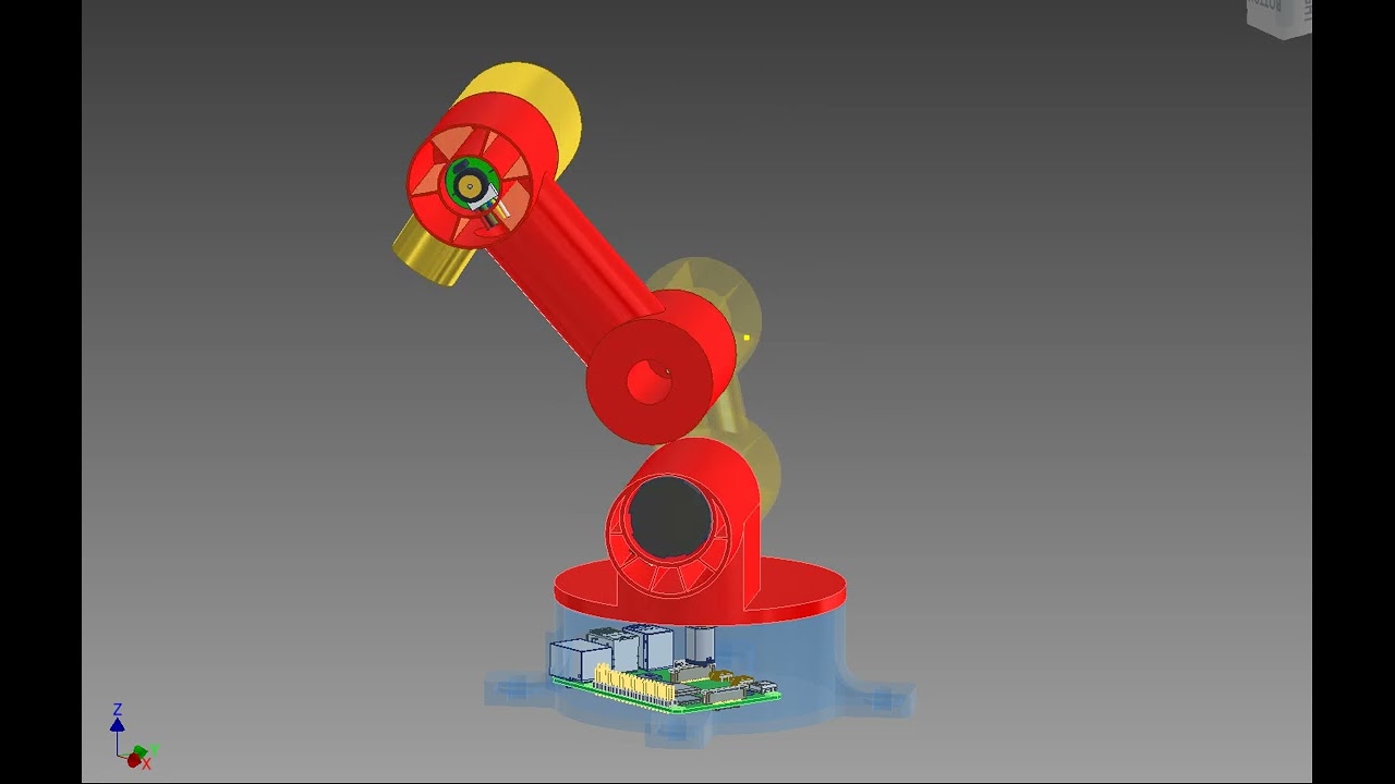 4 DOF Manipulator Arm Dynamic Motion Simulation Demonstration (Inventor)