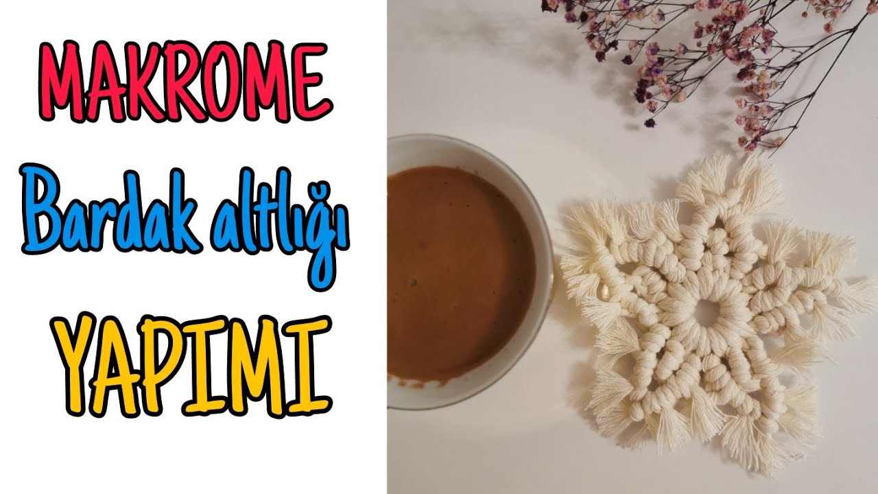 Kahveseverlerin bayılacağı HARİKA bir #makrome bardak altlığı modeli  / Makrome kartanesi