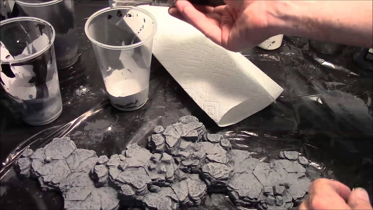 Painting Rock Hexes Using Hirst Arts Molds