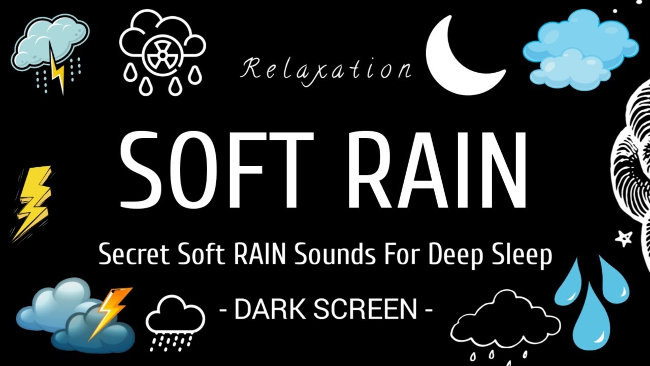 Soft RainSounds for sleeping | Sleep and Relaxation | Nature Sounds | Dark Screen | Black Screen