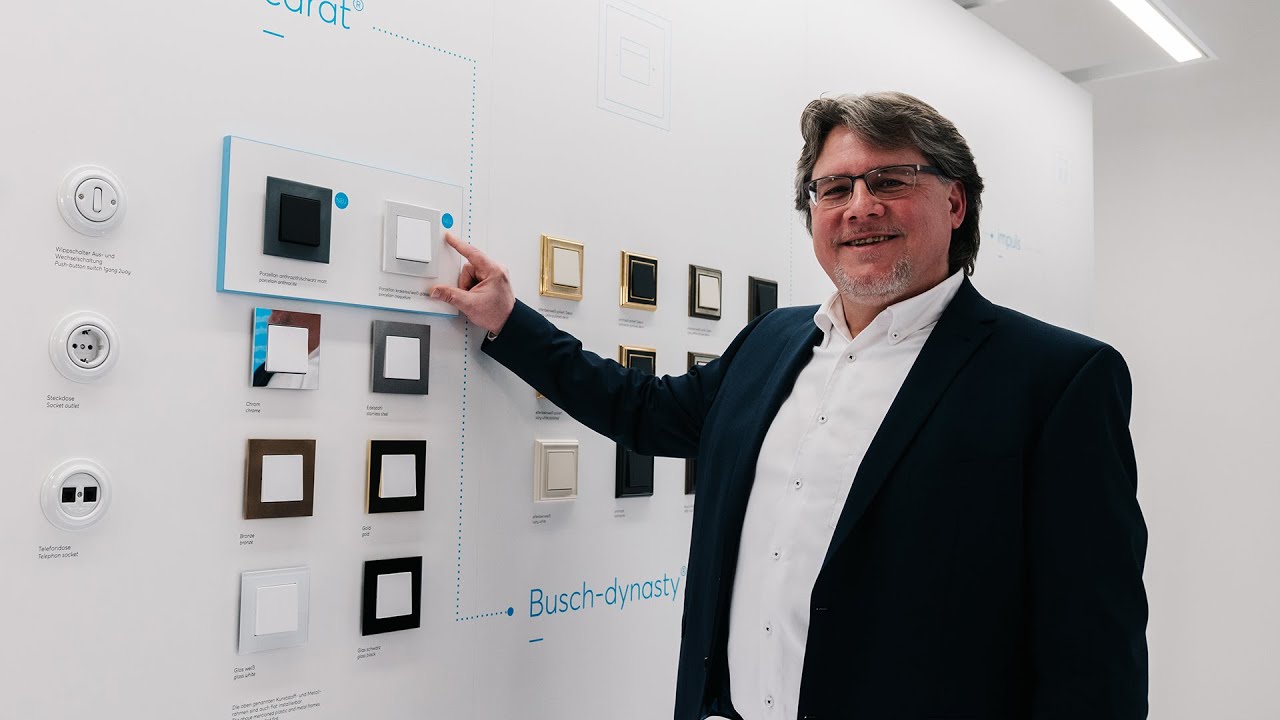 BUSCH-JAEGER | Neue Materialien und Farben für carat® und Busch-axcent®