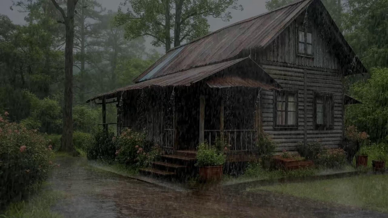 Soothing rain ambience calming your senses promoting deep recovery throughout the night