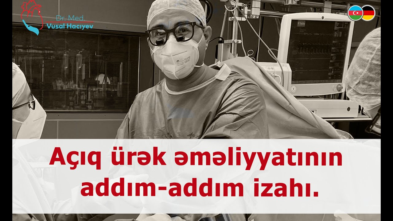 A&ccedil;ıq &uuml;rək əməliyyatının addım-addım izahı.  &Uuml;rək cərrahı a&ccedil;ıqlayır.