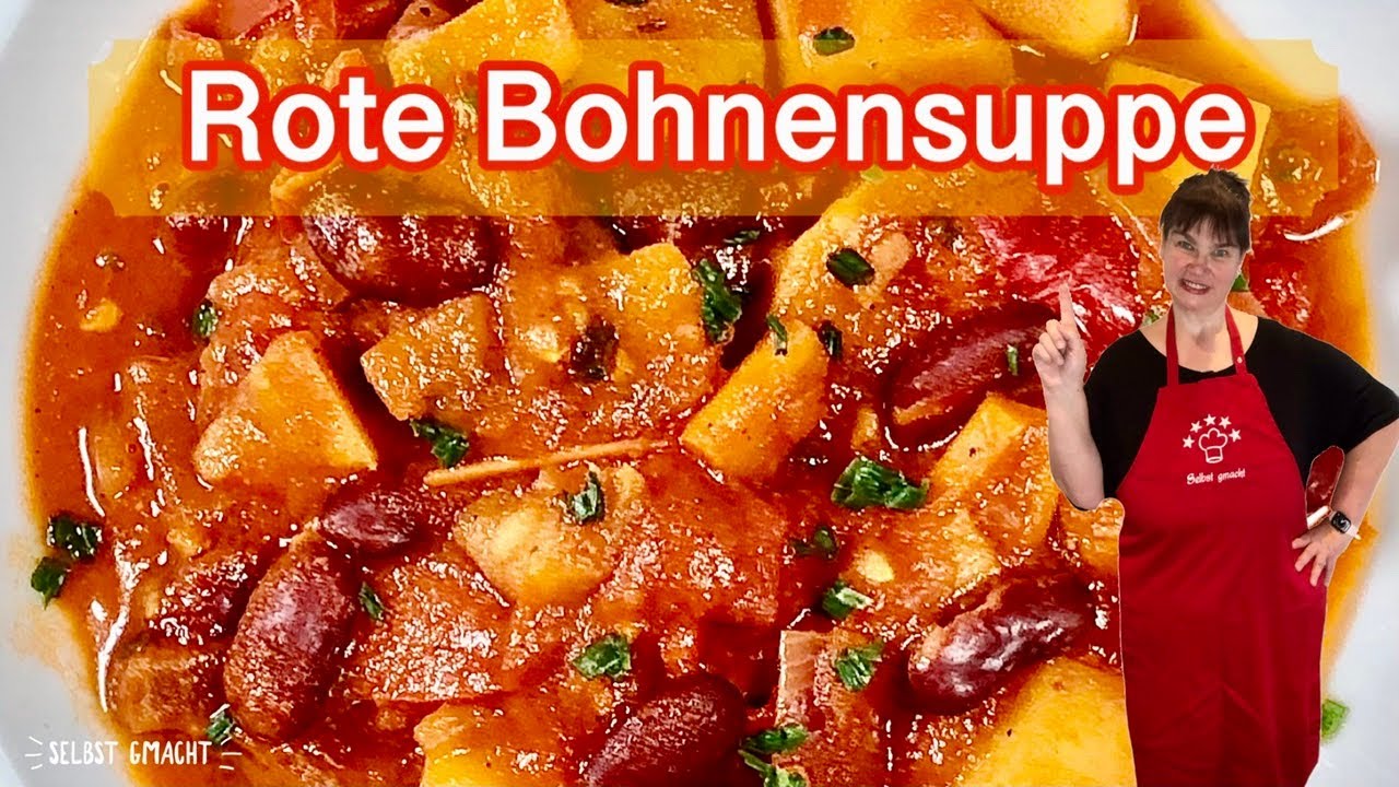 Rote Bohnensuppe|Vegane Kidneybohnen Suppe|einfaches Rezept