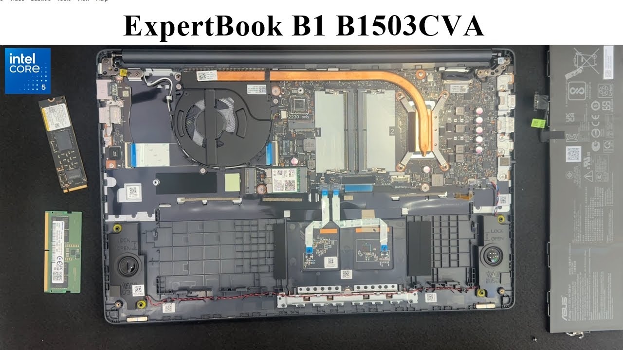 Asus ExpertBook B1 B1503CVA Intel Core 5 Disassembly and Upgrade Options