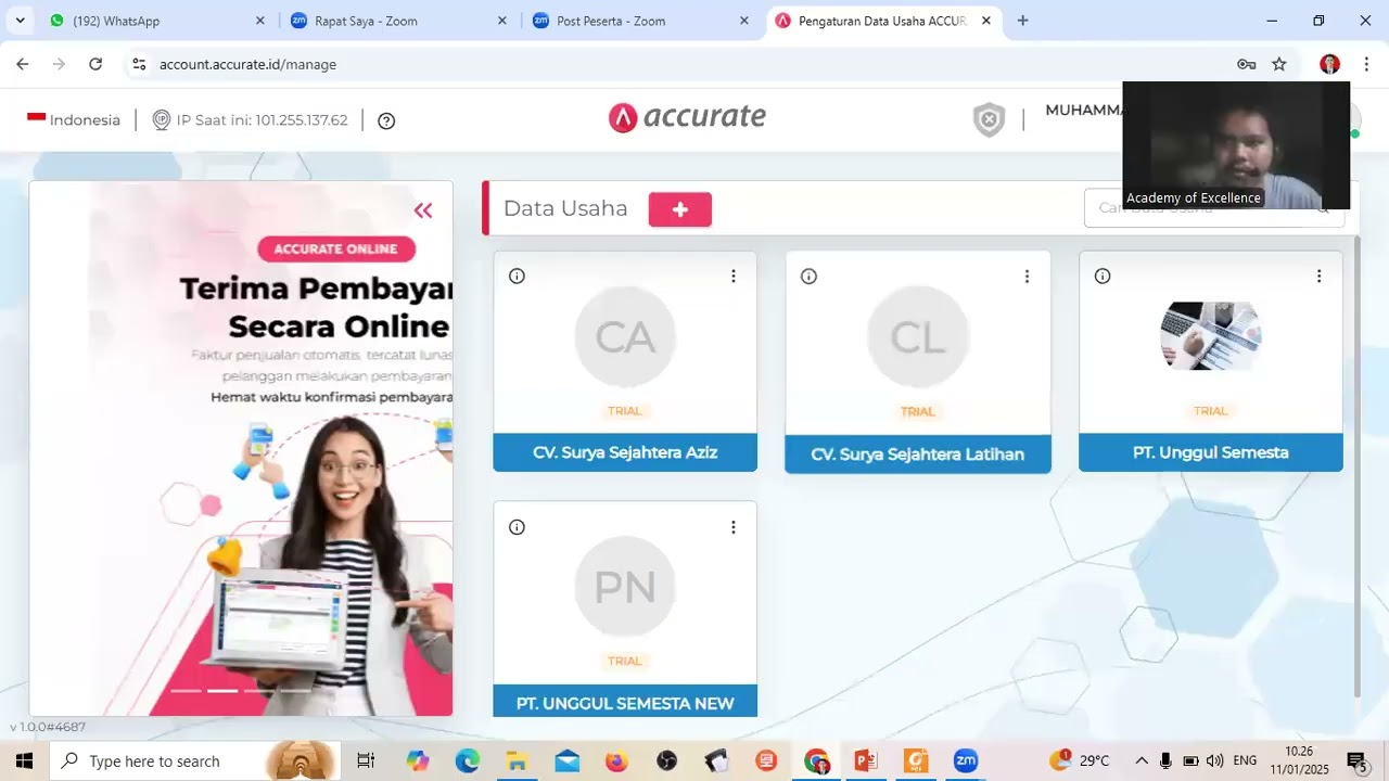ACCURATE ONLINE PT UNGGUL SEMESTA