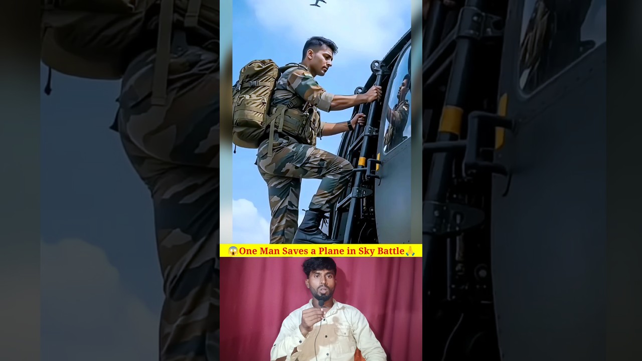 😱One Man Saves a Plane in Sky Battle🙏