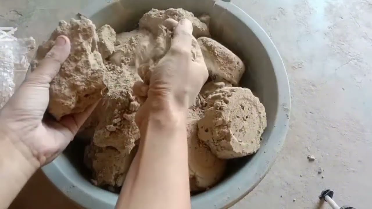 Gritty charcoal mud dirt dry crumbling 🥰😍لازمی دیکہے 