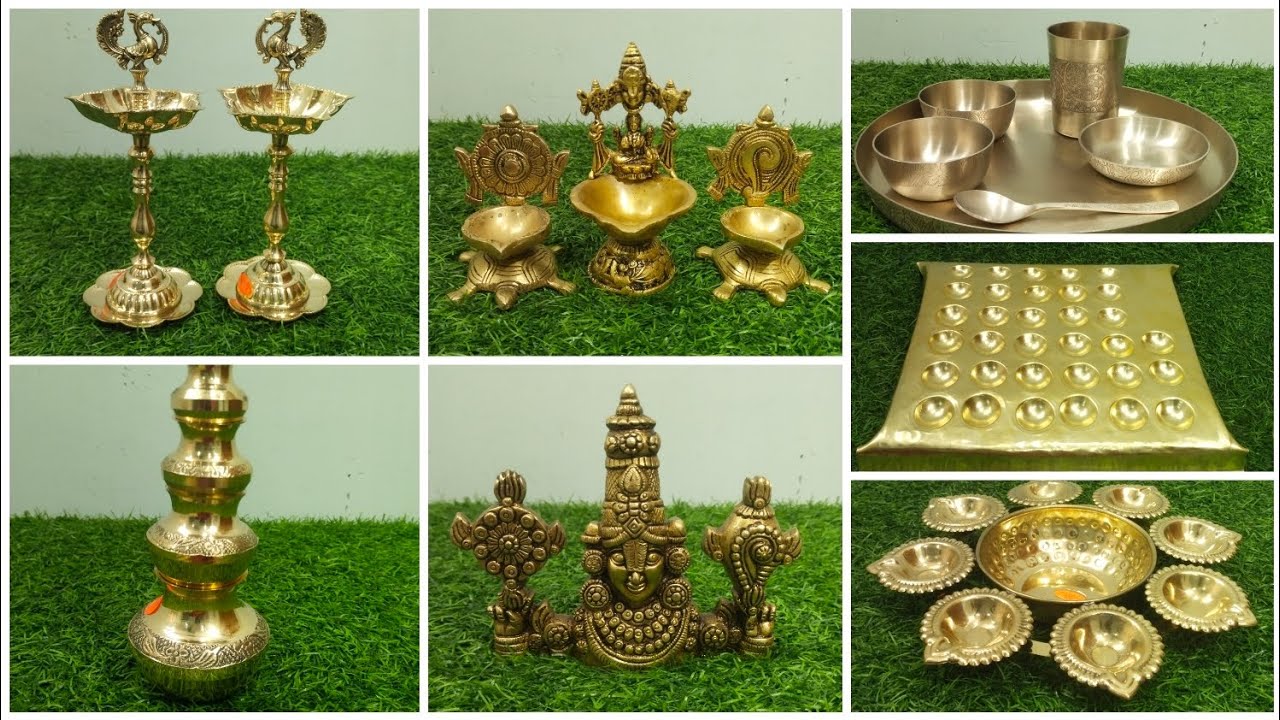 కార్తీక మాసం స్పెషల్ #ఇత్తడి పూజా సామాగ్రి#పోలిపాడ్యమి#ఉసిరిదీపాలు#brass #diyas#idols#trending