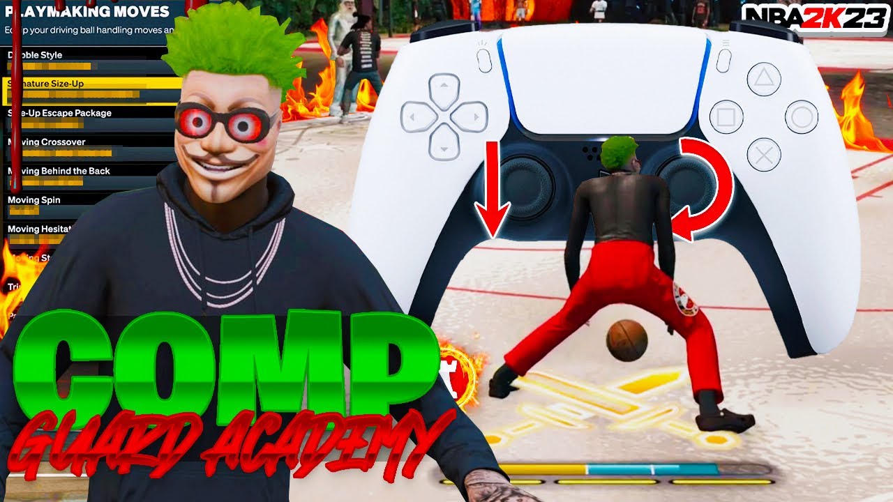 #1 NBA 2K23 COMP GUARD ACADEMY! (HANDCAM) BEST DRIBBLE MOVES + JUMPSHOT & BADGES - TIPS + TUTORIAL