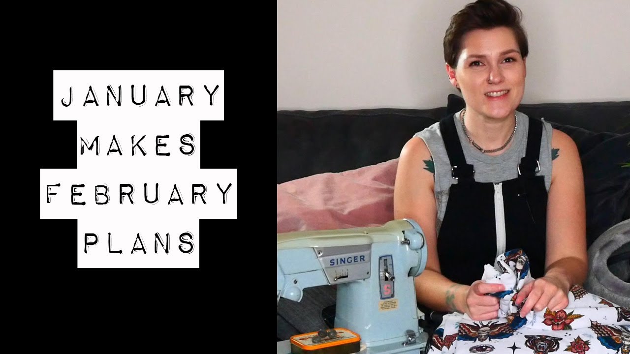 January Sewing Projects and February Sewing Plans | Sewing Vlog feat. my New Vintage Sewing Machine