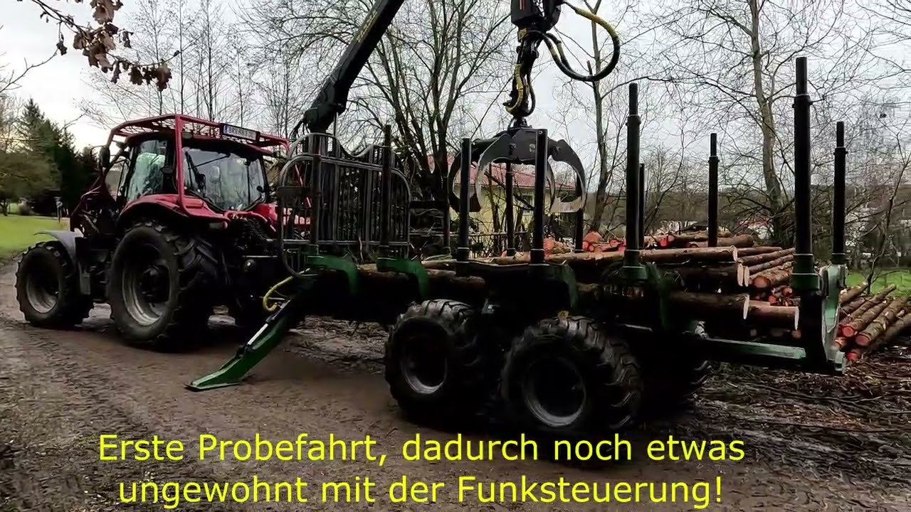 Farma T12 4WD Rückewagen 1. Probefahrt