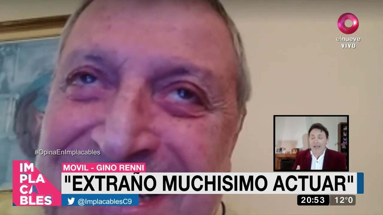 Gino Renni: Estoy pasando la cuarentena solo