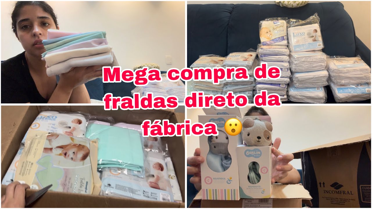Comprei fraldas direto da fábrica para bordar 😍