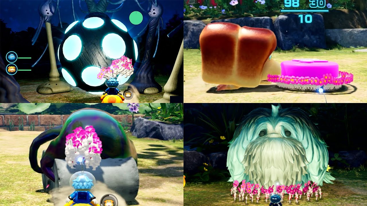 【無犠牲】白ピクミン100匹VS全ボス戦 100 White Pikmin VS All Boss Fight(No Death)【 ピクミン4 】