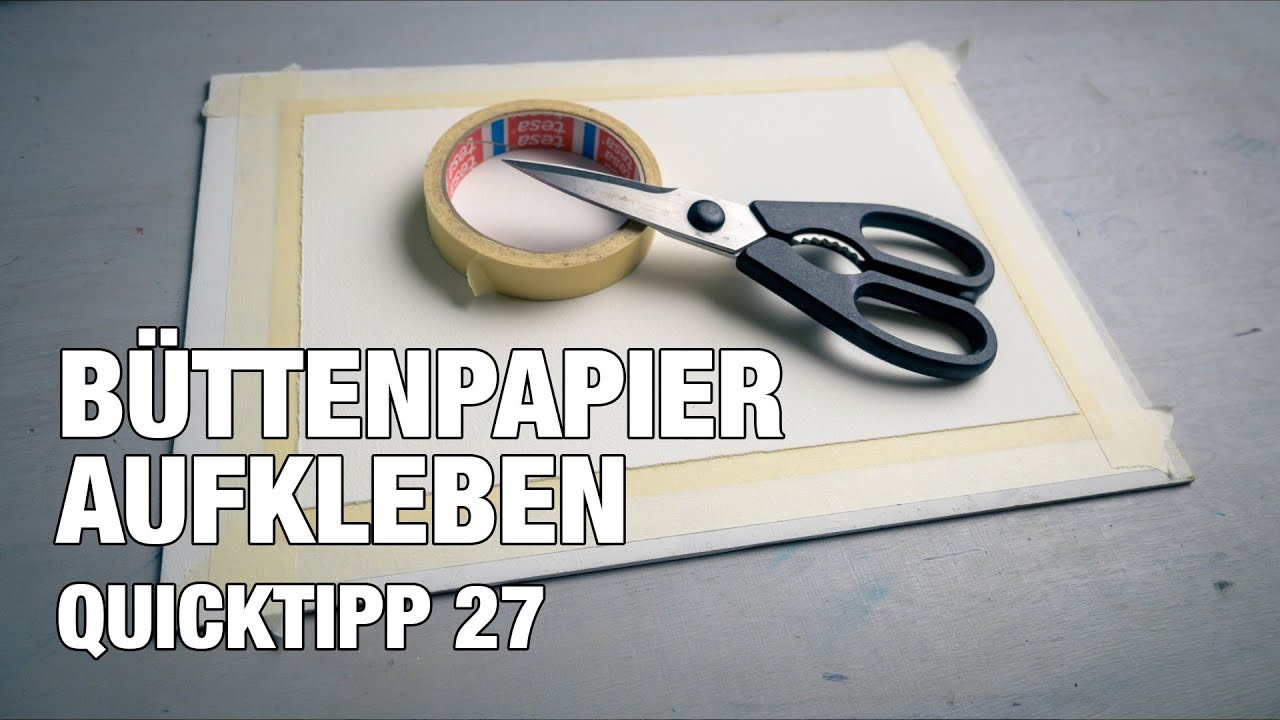 BÜTTENPAPIER AUFKLEBEN - QUICKTIPP 27