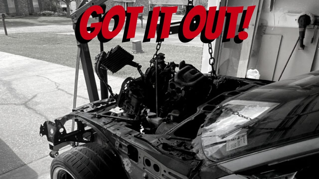RX-7 Engine and Transmission Pulled