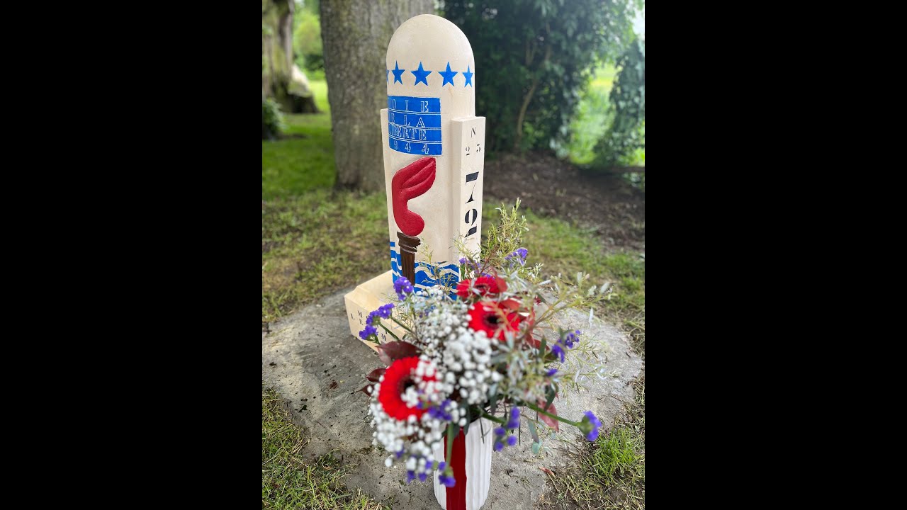 Inauguration de la Borne de la Liberté au Château de Montaupin - 80 ans de Libération