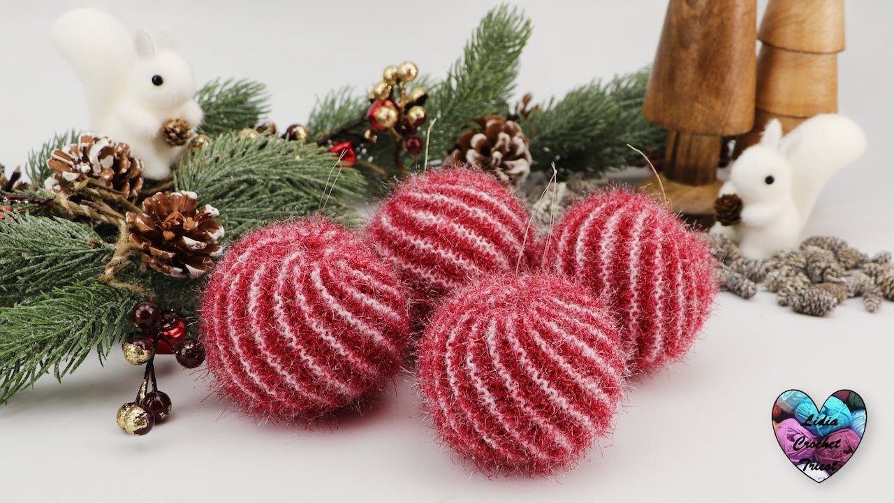 BOULES NÖEL TRICOT TUTORIEL FACILE ET SUPER JOLI! #christmas #noel #knitting #knit #tutocrochet
