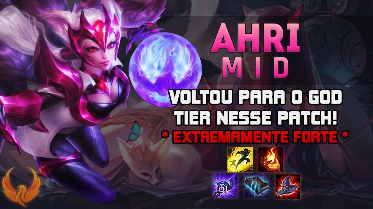 VOLTOU PARA O GOD TIER NESSE PATCH! *EXTREMAMENTE FORTE* - AHRI MID GAMEPLAY [PT-BR]