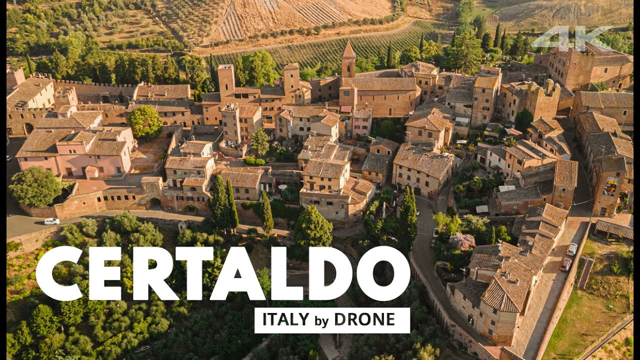 CERTALDO ALTO - Co zobaczyć i zrobić w Certaldo, Włochy Toskania z Drona 4K