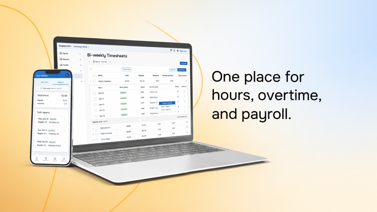 Introducing built-in Timesheets and the My Wagepoint app.