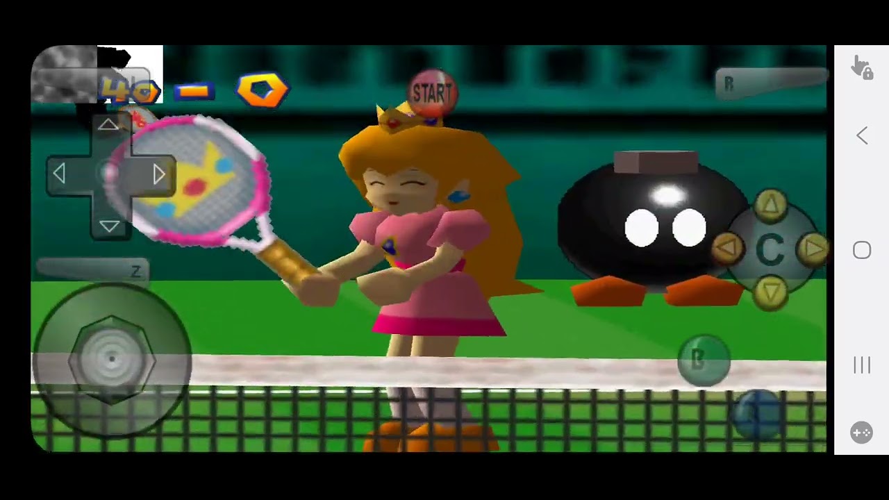 Mario Tennis 64 Peach vs Donkey Kong