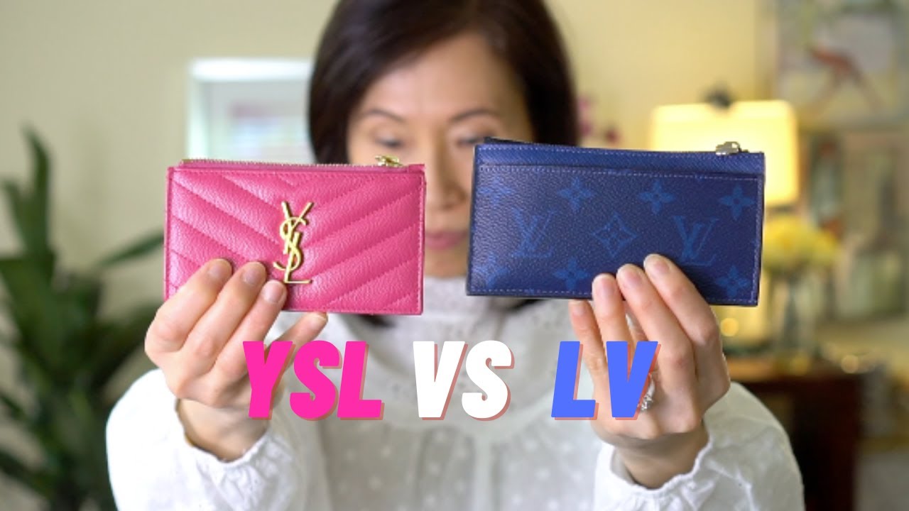 YSL FRAGMENT CARD HOLDER UNBOXING + Comparison With the LV Card Case