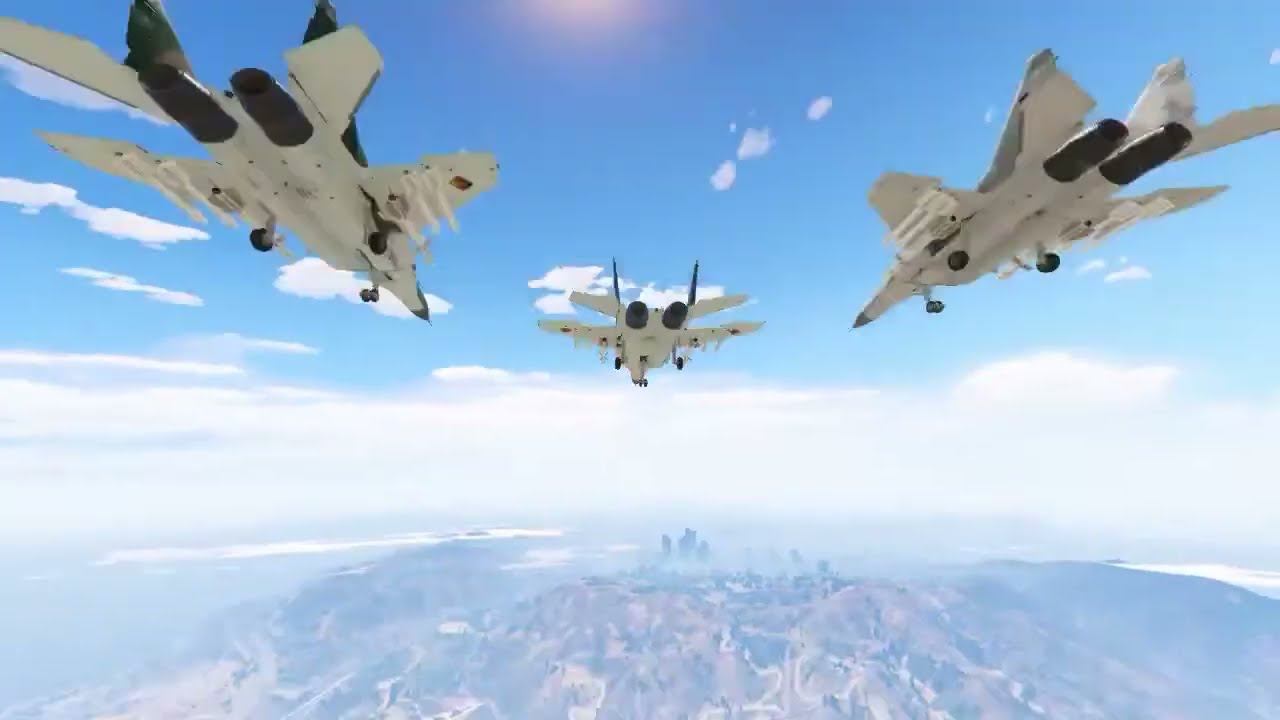 USA Fighter Jets & Helicopters Attack on Israeli Military Convoy & Airport of Tel-Aviv - GTA 5