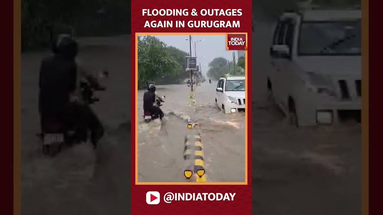 Gurugram Rain: Heavy Rainfall Causes Severe Waterlogging In Gurugram | Gurgaon News Today | #shorts