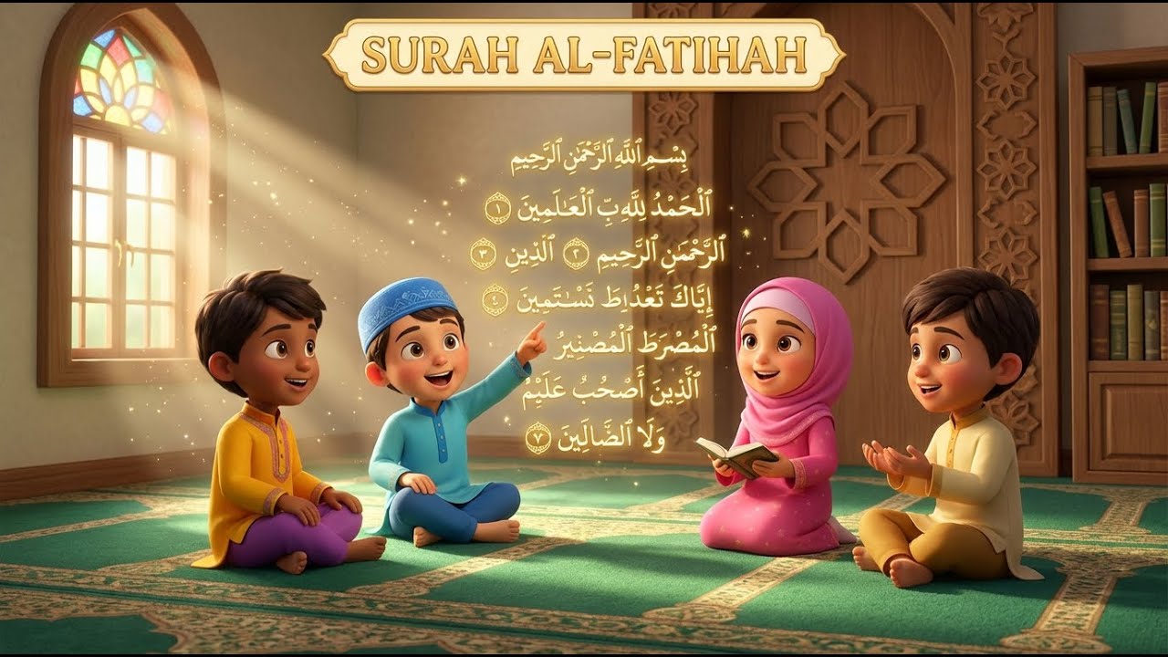 "Teach Children Surah Al-Fatihah | Animated Quran Lessons for Beginners"