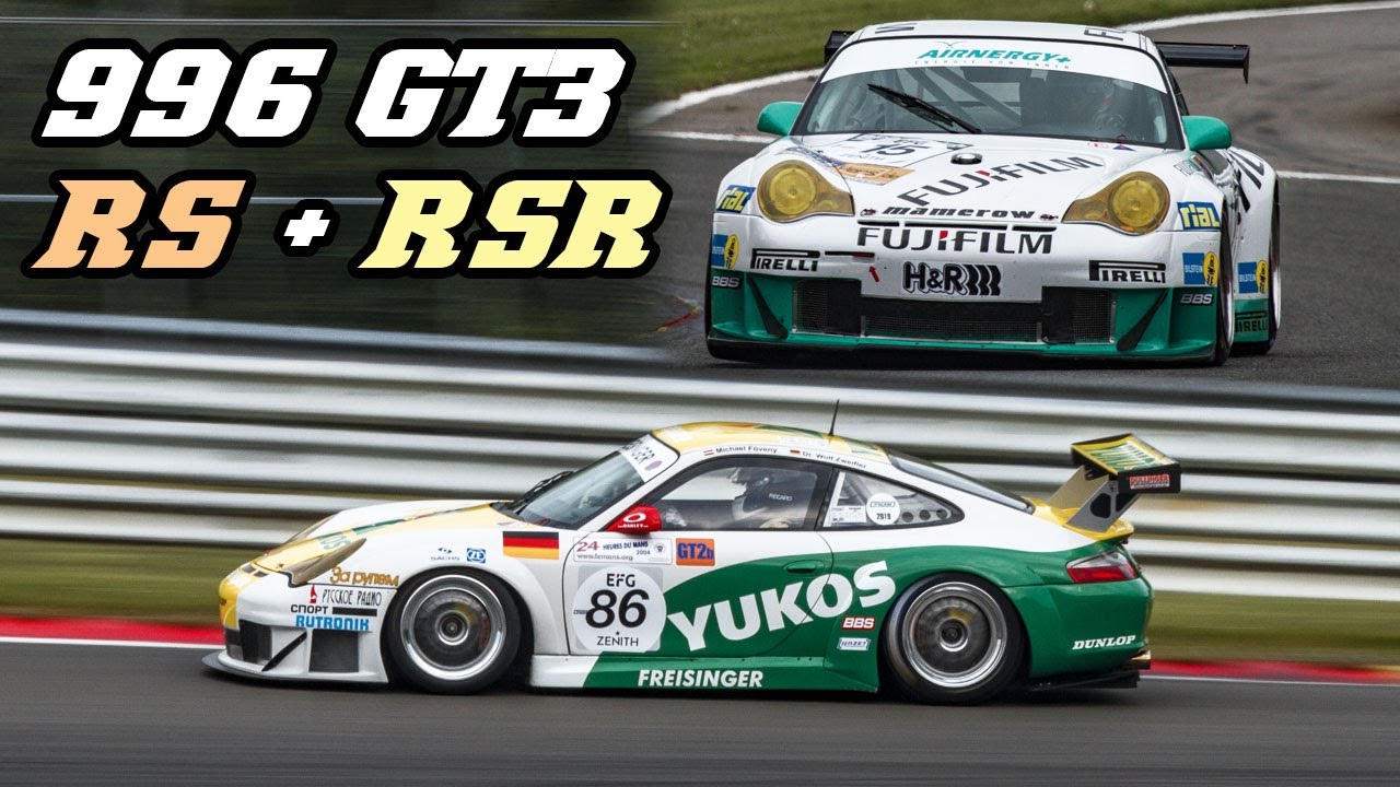 PORSCHE 996 RS & RSR - fly-by's and downshifts (Spa classic 2019)