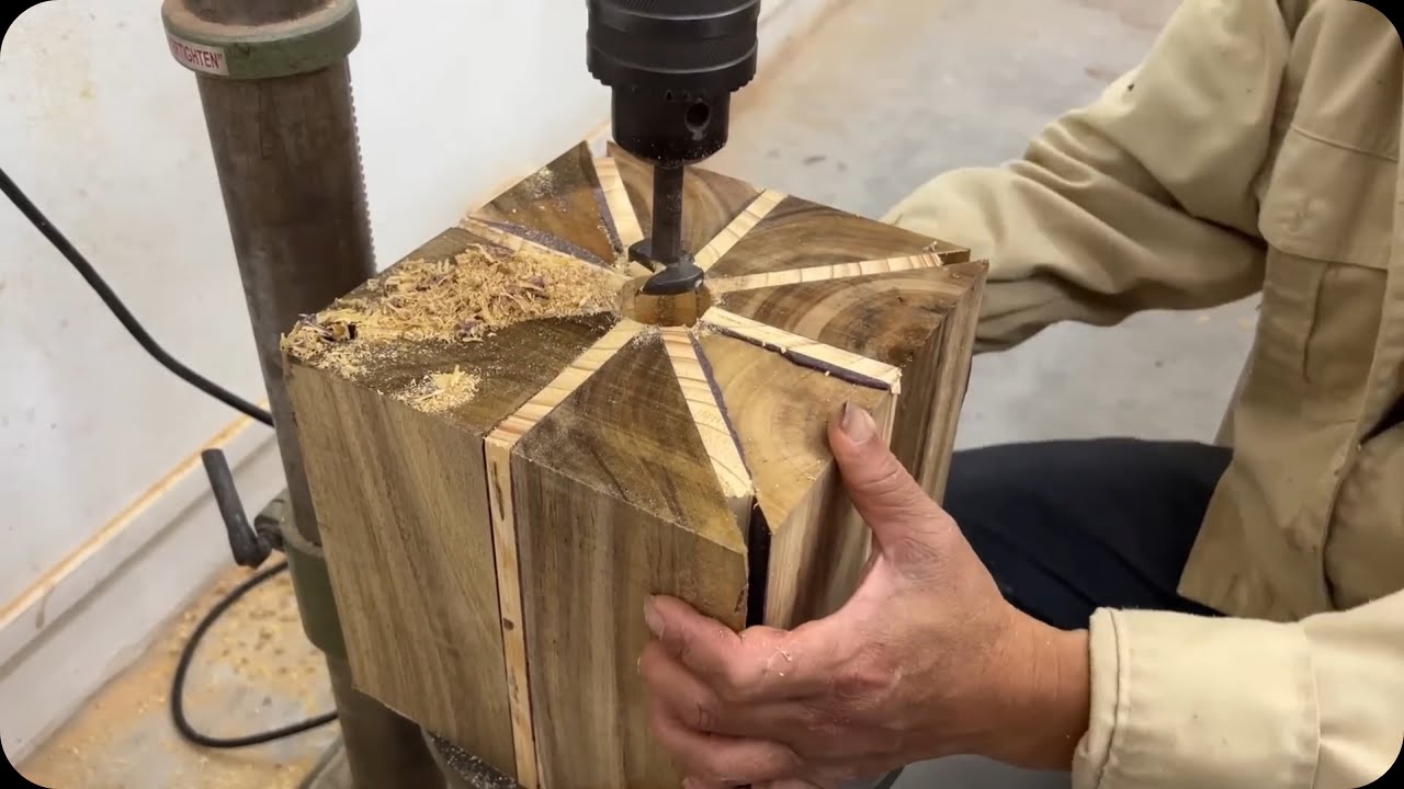 ZERO-WASTE Woodturning:My NEW Hidden SECRET for PERFECT Wood Vase Masic💥✨✨✨