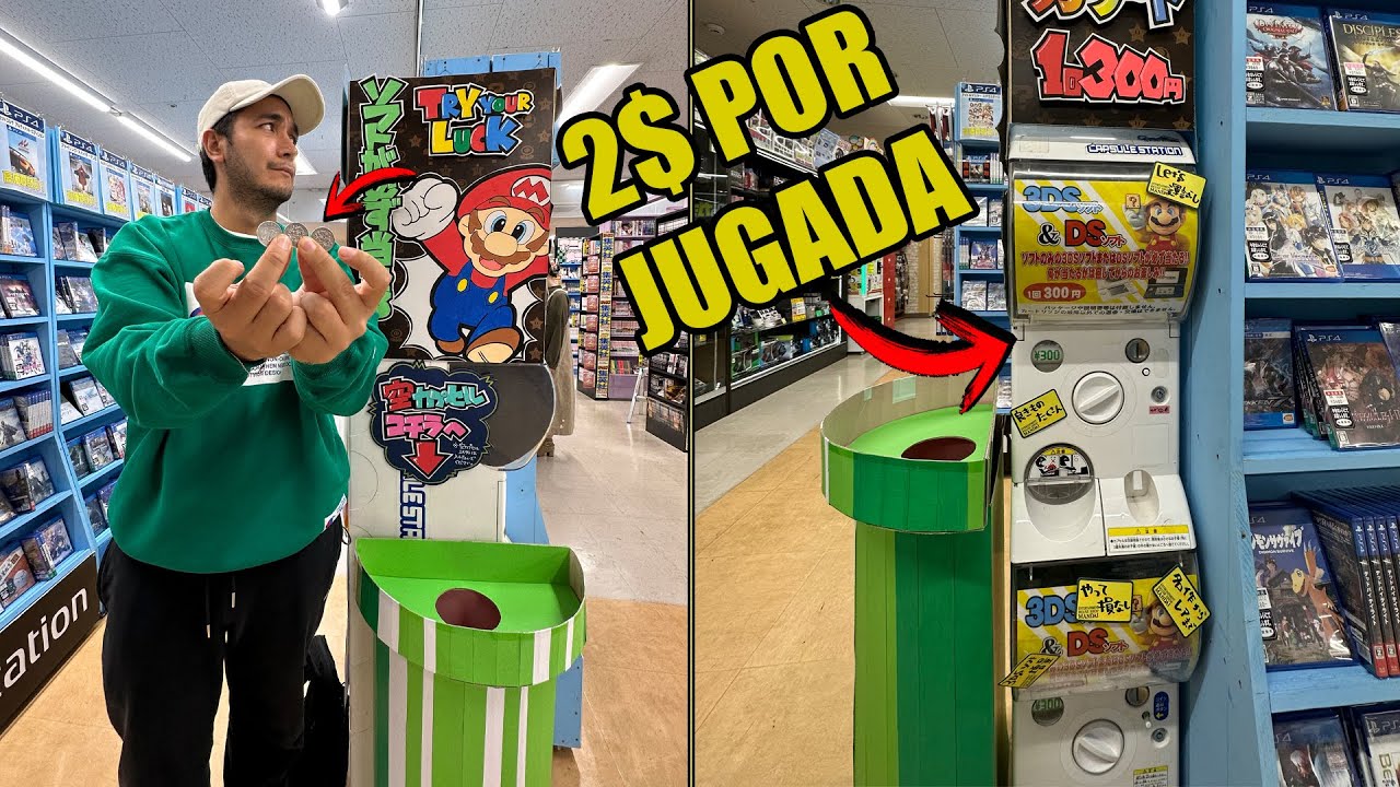🤡 ¡Gachapones con JUEGOS de NINTENDO al Azar! en JAPON ¿Engaño o realidad?