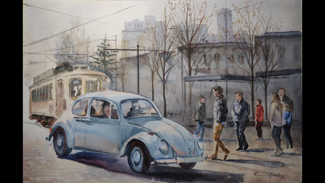 Curso de Acuarela eTrazo|Clase 9 : PAISAJE URBANO