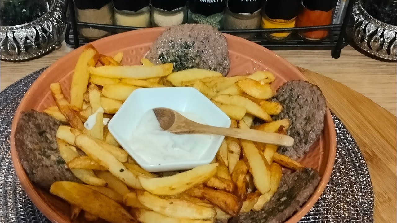 Frites maison et Steak haché 