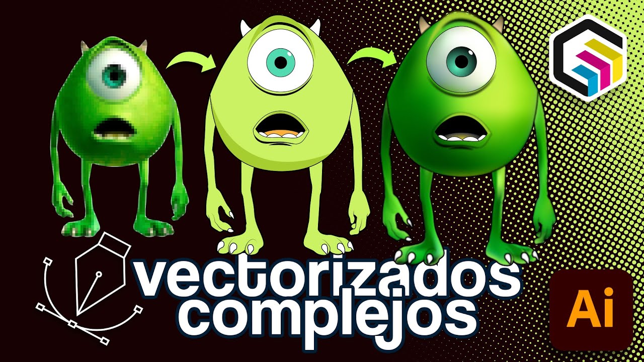 COMO hacer VECTORIZADOS COMPLEJOS en #adobe #illustrator