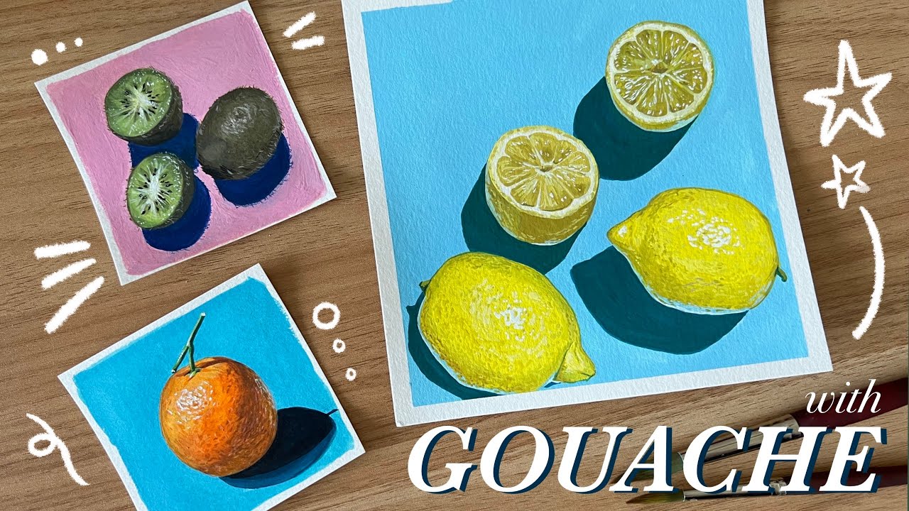 рисуем со мной 💛 натюрморт гуашью и выходим из арт-блока