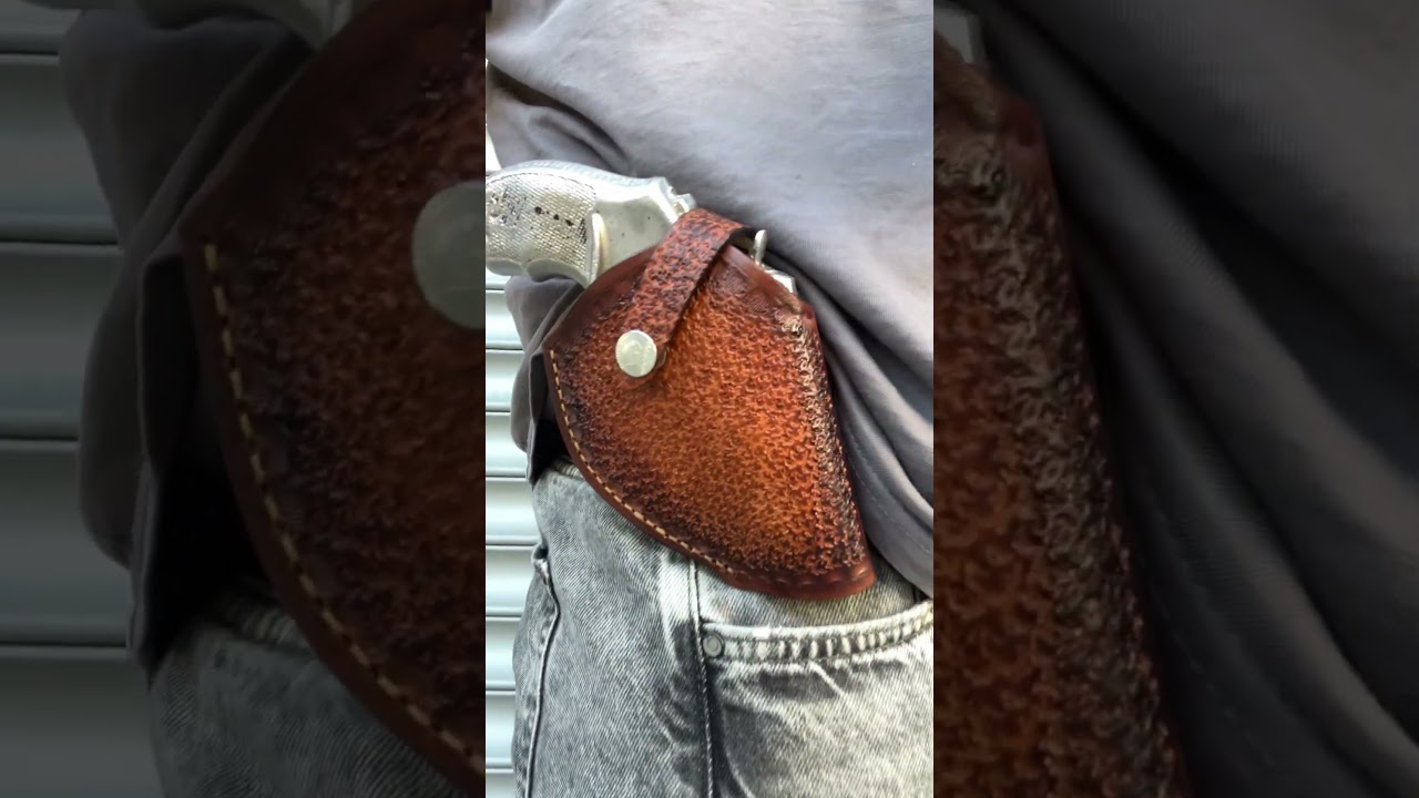 Leather Belt Holster for Taurus 856 #leatherholster #edc #leathercraft